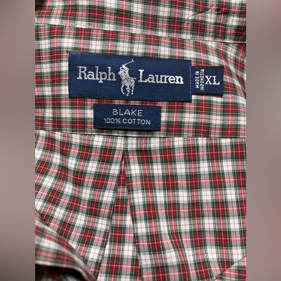 Polo Ralph Lauren Mens Size XL Plaid Blake Long Sleeve Button Up Shirt Xmas Polo - Picture 3 of 6